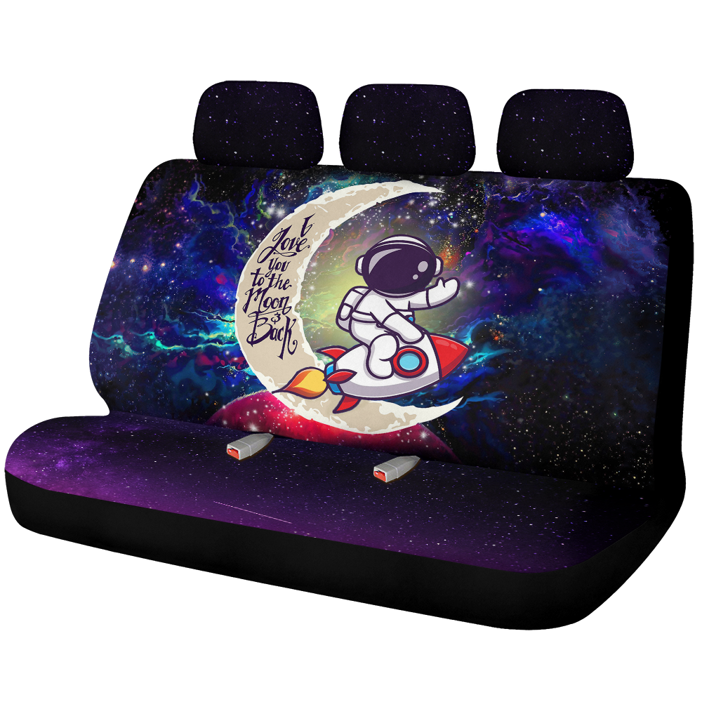 Astronaut Chibi Love You To The Moon Galaxy Back Premium Custom Car Back Seat Covers Decor Protectors Nearkii