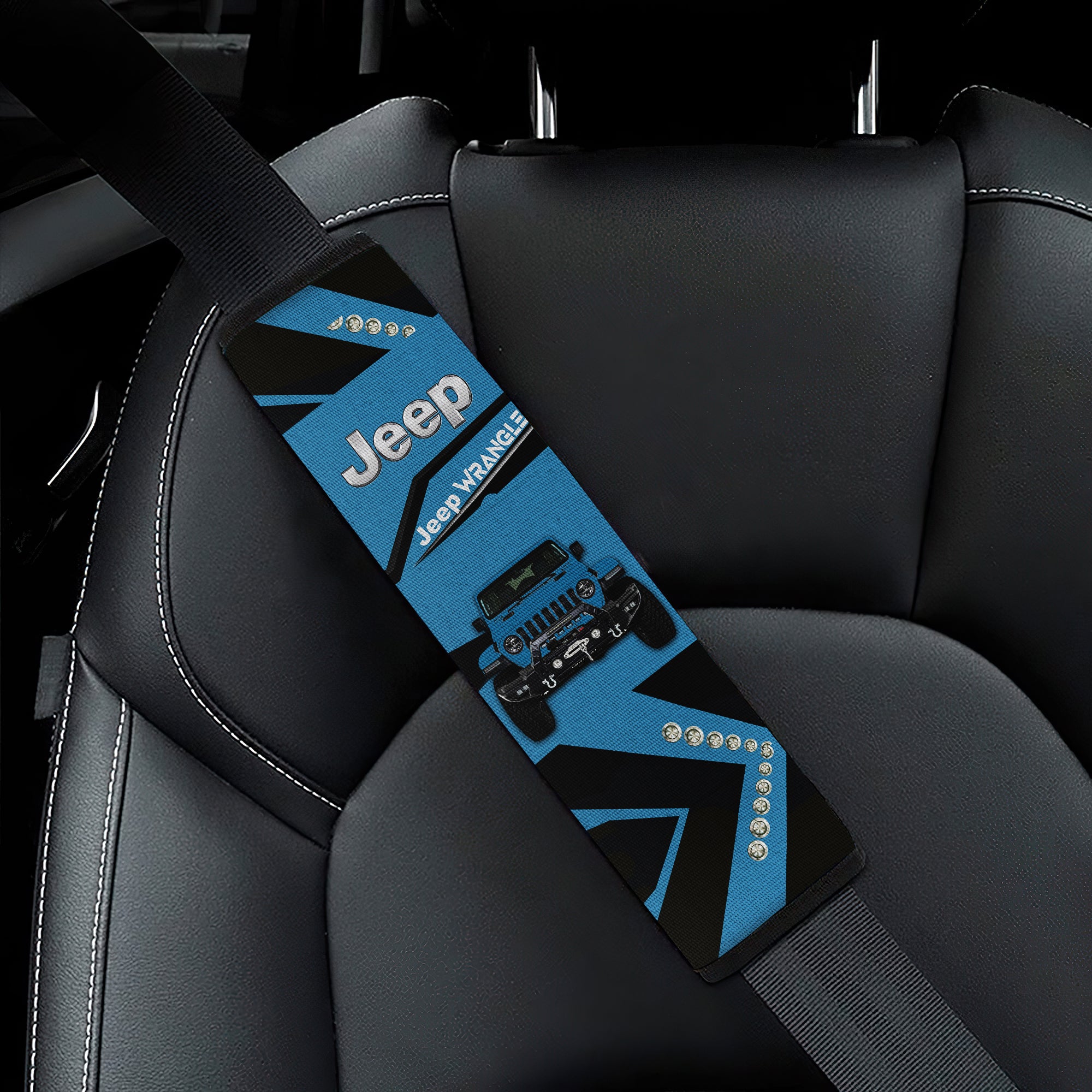 Blue Jeep Car Seat Belt Cover Custom Car Accessories Nearkii