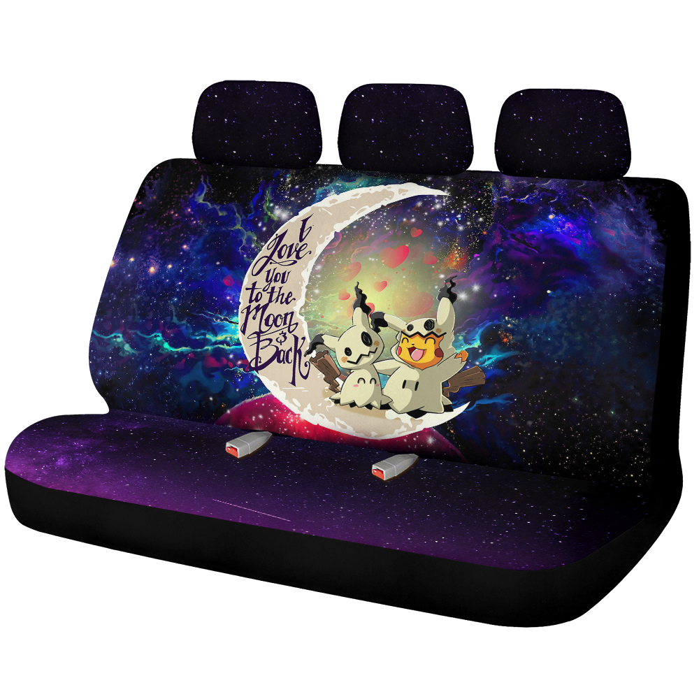 Pikachu Horror 3 Love You To The Moon Galaxy Back Premium Custom Car Back Seat Covers Decor Protectors Nearkii