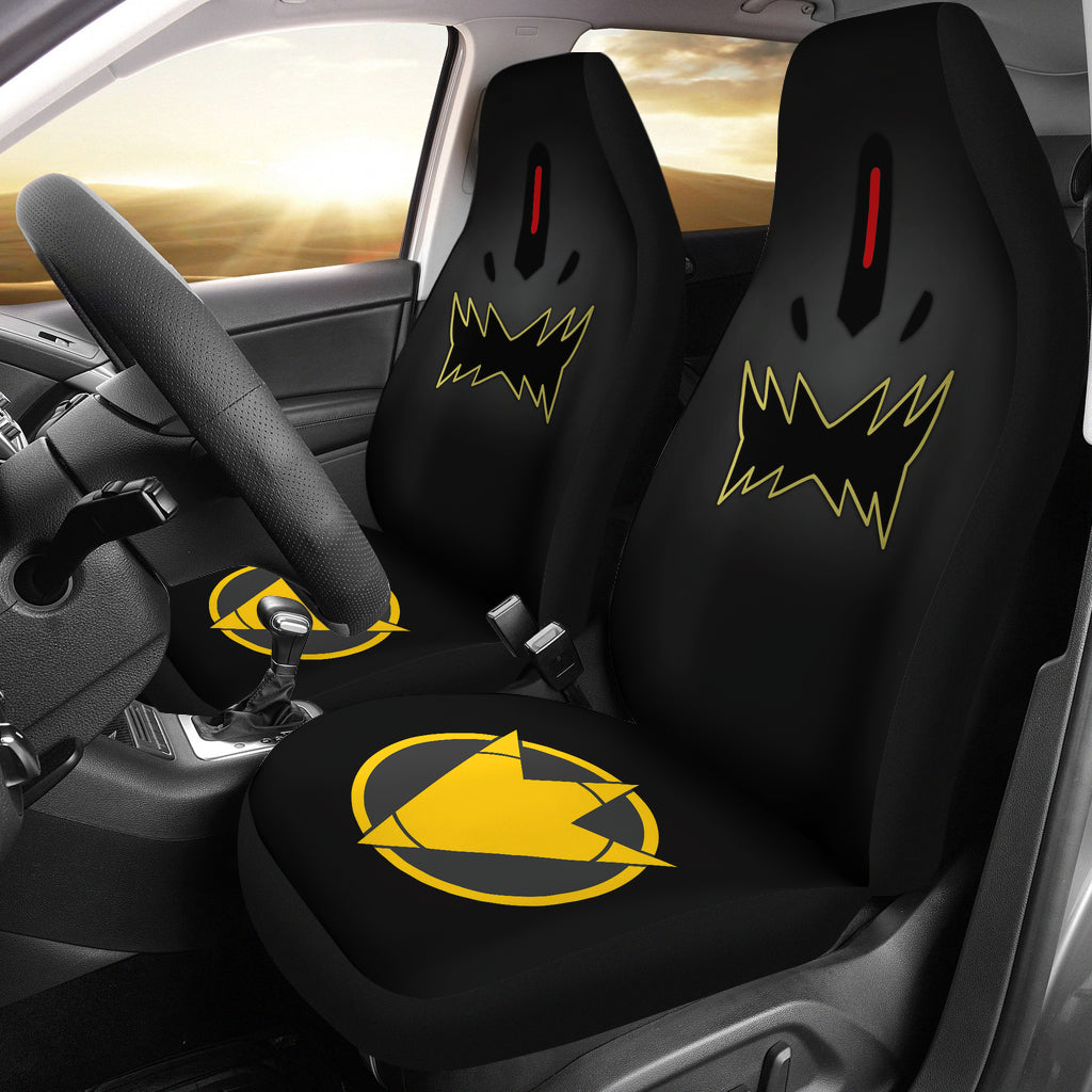 Black Dino Thunder Power Rangers Premium Custom Car Seat Covers Decor Protectors Nearkii