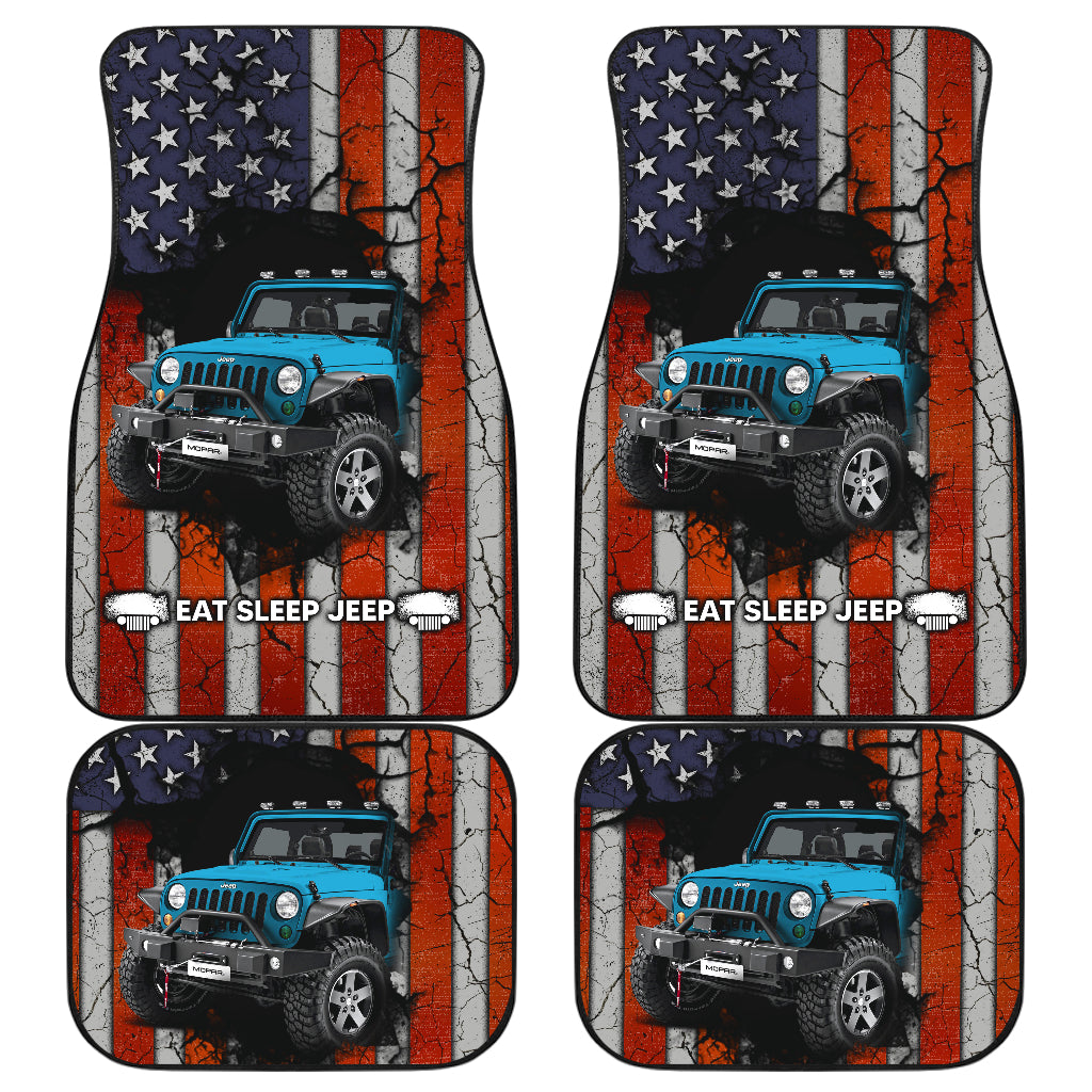 Blue Jeep American Flag Car Floor Mats Car Accessories Nearkii