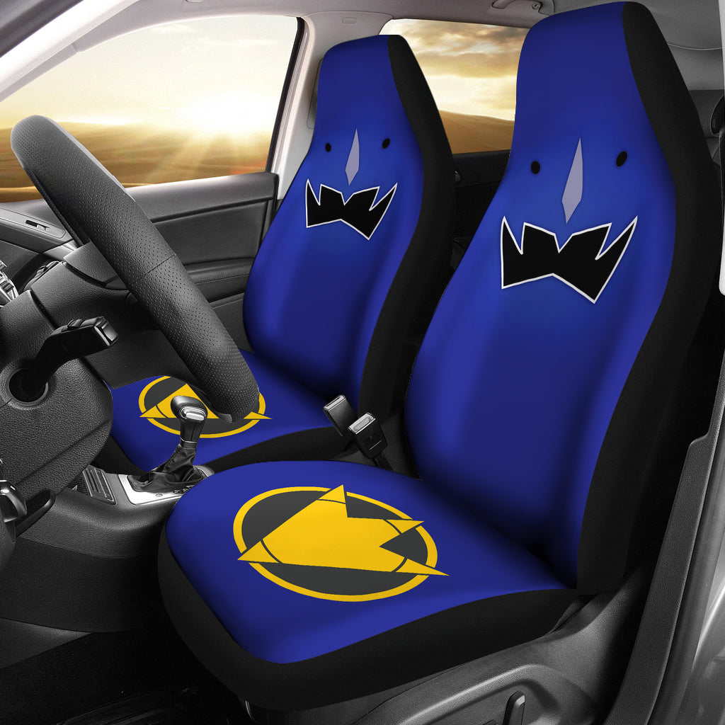 Blue Dino Thunder Power Rangers Premium Custom Car Seat Covers Decor Protectors Nearkii