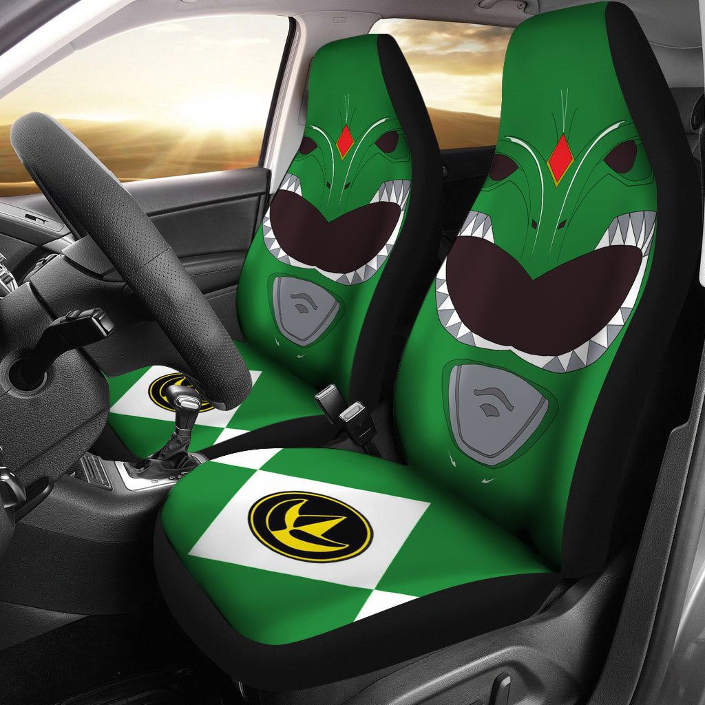 Green Mighty Morphin Power Rangers Premium Custom Car Seat Covers Decor Protectors Nearkii