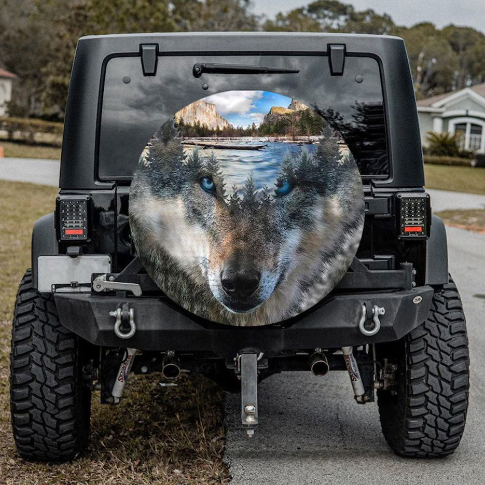 Wolf Art, Wild Animals Car Spare Tire Cover Gift For Campers - Nearkii