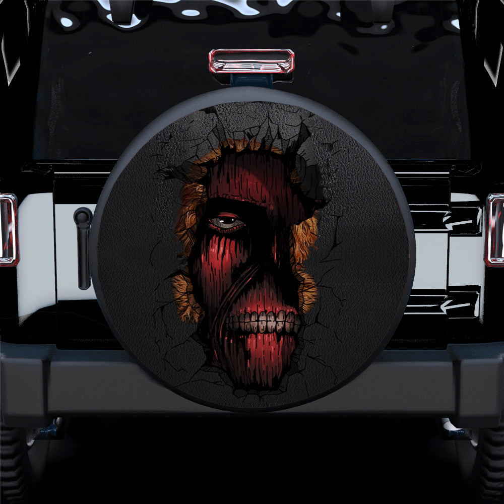 Attack On Titan Face Wall Car Spare Tire Covers Gift For Campers Nearkii
