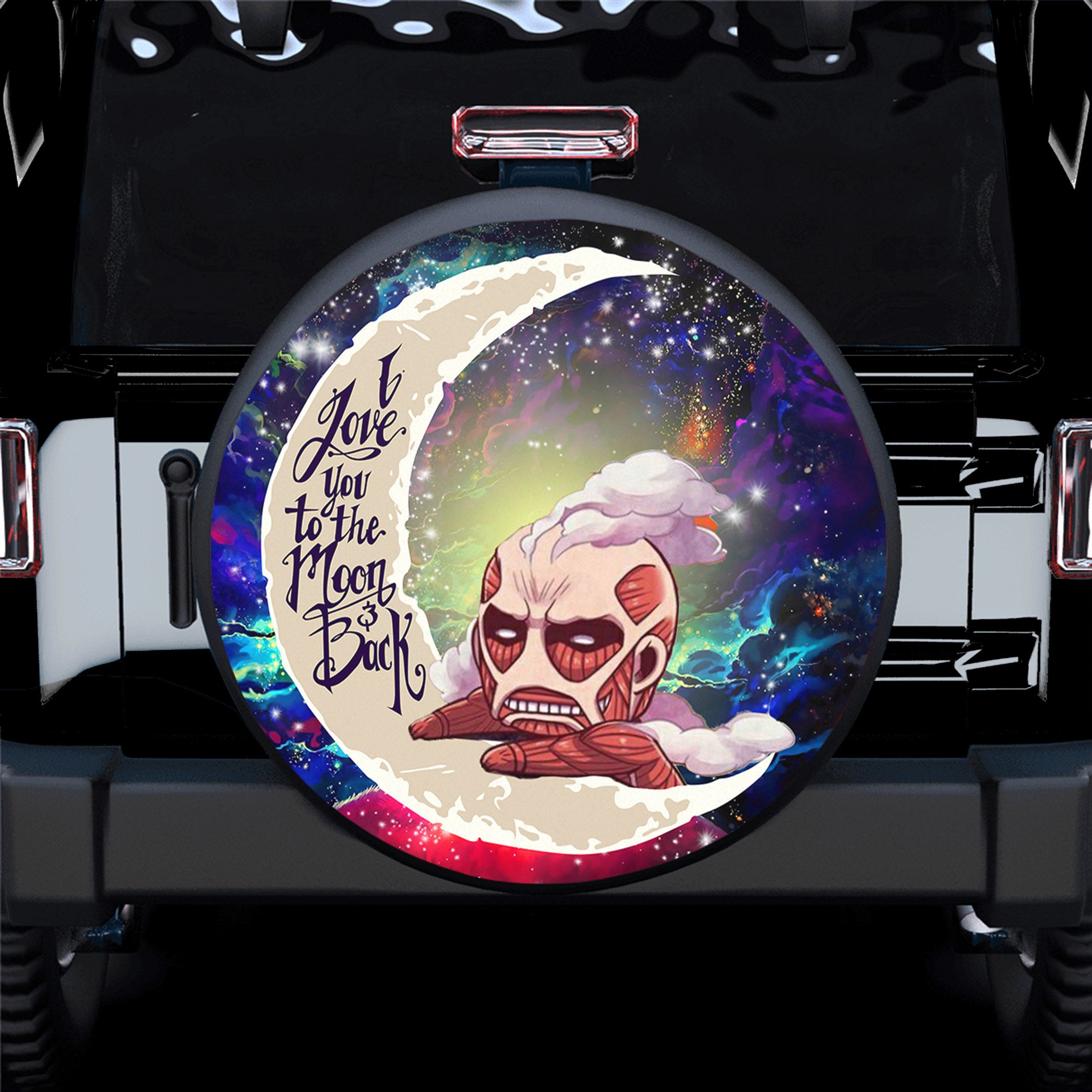 Attack On Titan Love You To The Moon Galaxy Spare Tire Covers Gift For Campers Nearkii