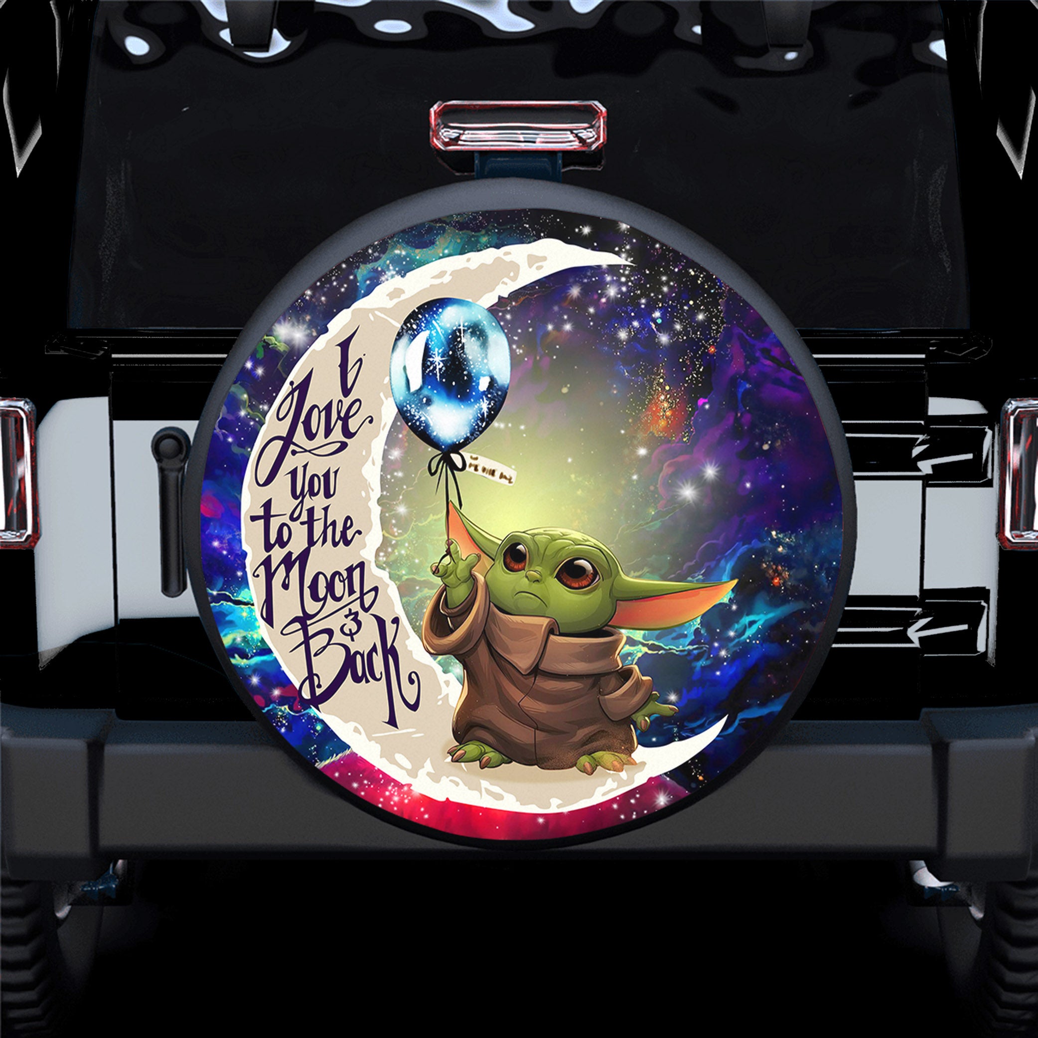 Baby Yoda Love You To The Moon Galaxy Spare Tire Covers Gift For Campers Nearkii
