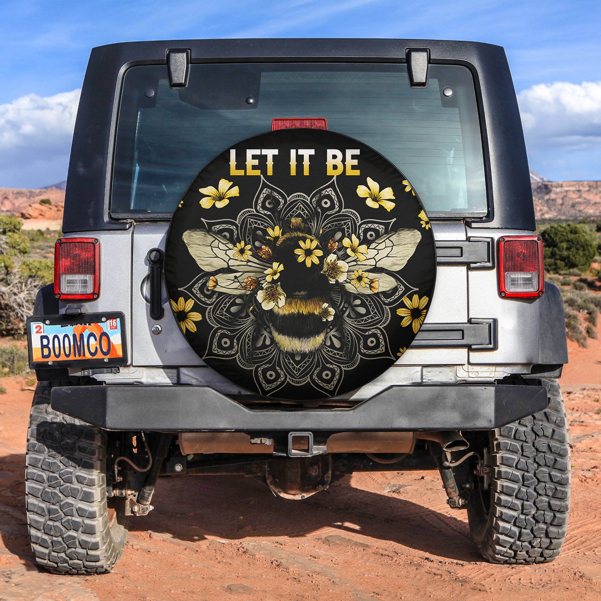 Bee Let It Be Cute Funny Spare Tire Covers Gift For Campers Nearkii