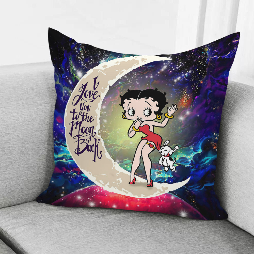 Betty Boop Love You To The Moon Galaxy Pillowcase Room Decor Nearkii