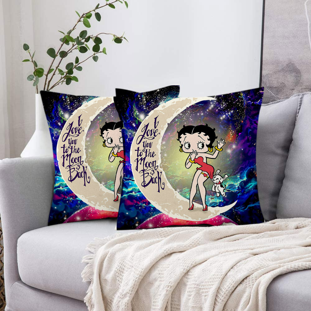 Betty Boop Love You To The Moon Galaxy Pillowcase Room Decor Nearkii