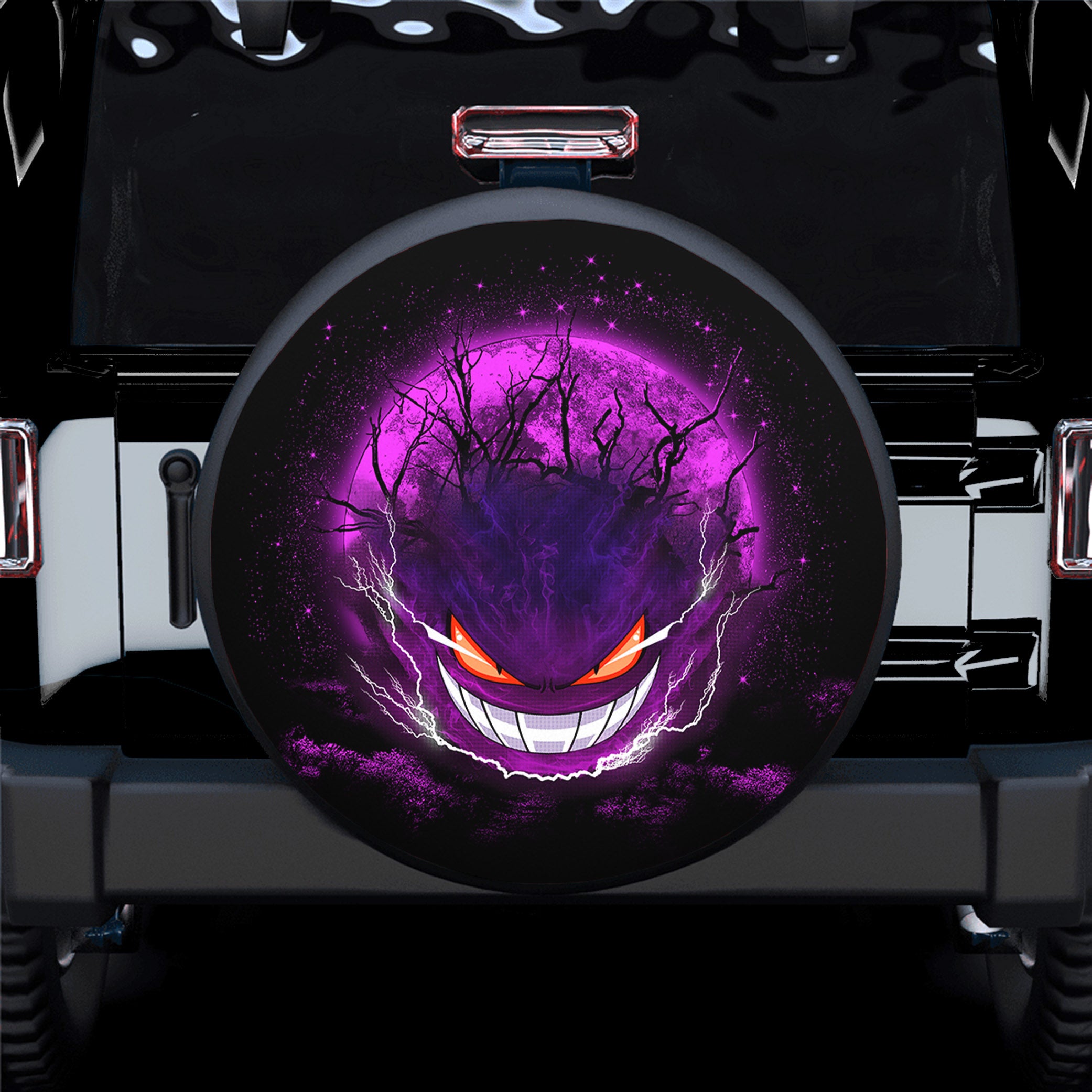 Gengar Pokemon Ghost Scary Moonlight Spare Tire Cover Gift For Campers Nearkii