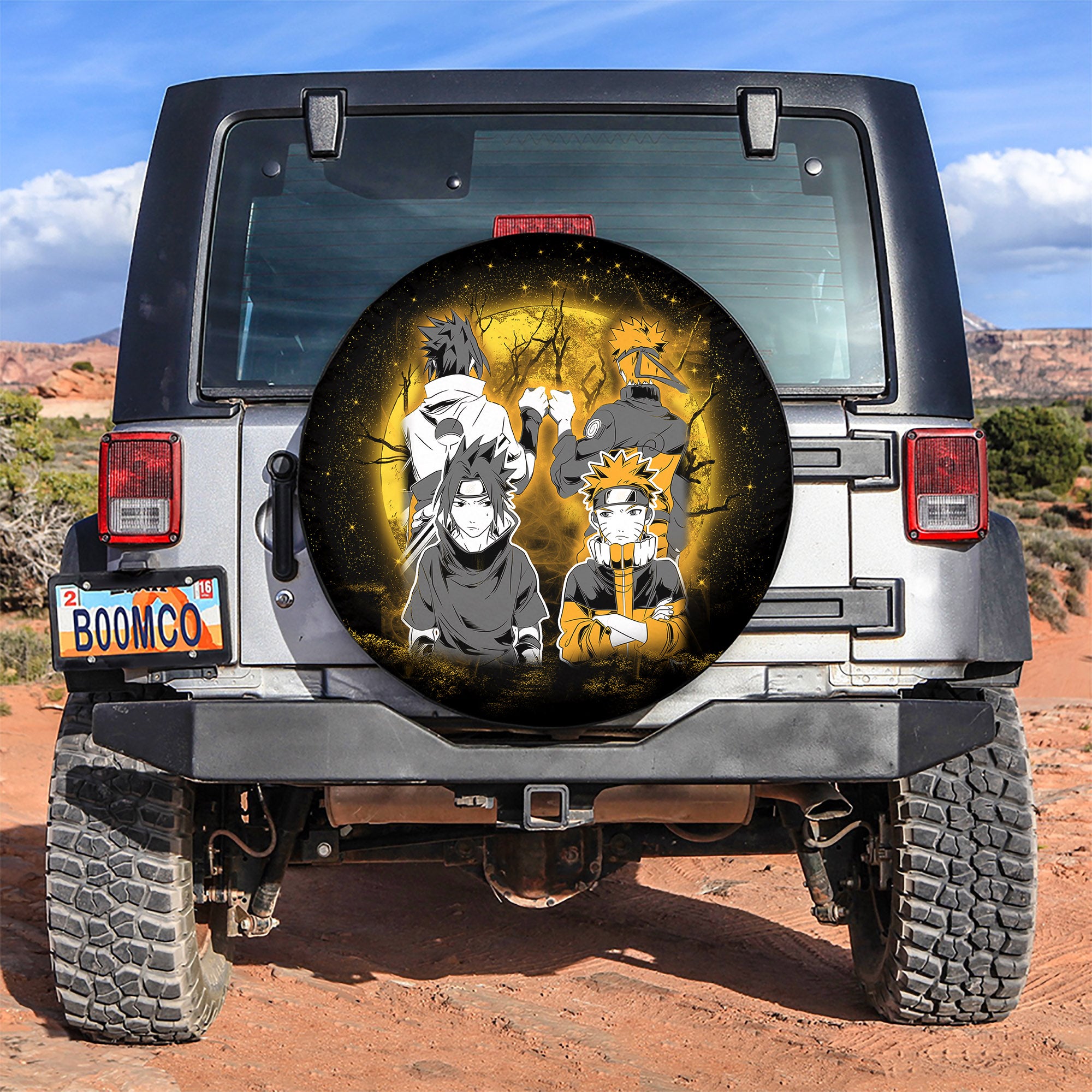 Naruto Sasuke Friends Moonlight Spare Tire Cover Gift For Campers Nearkii