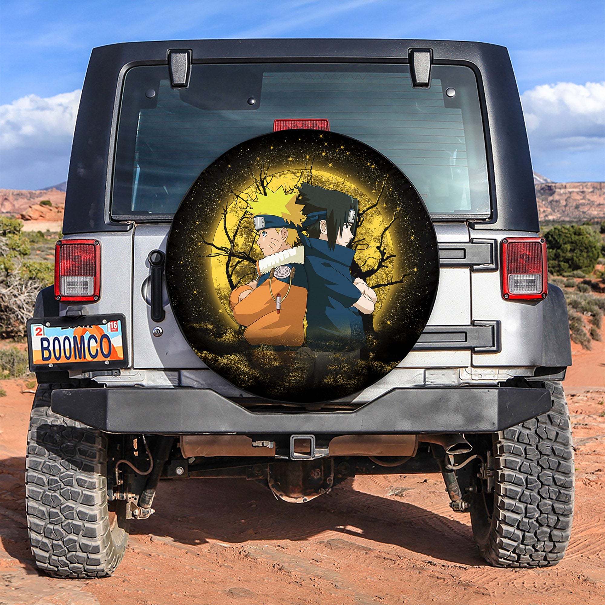 Naruto Sasuke Moonlight Spare Tire Cover Gift For Campers Nearkii