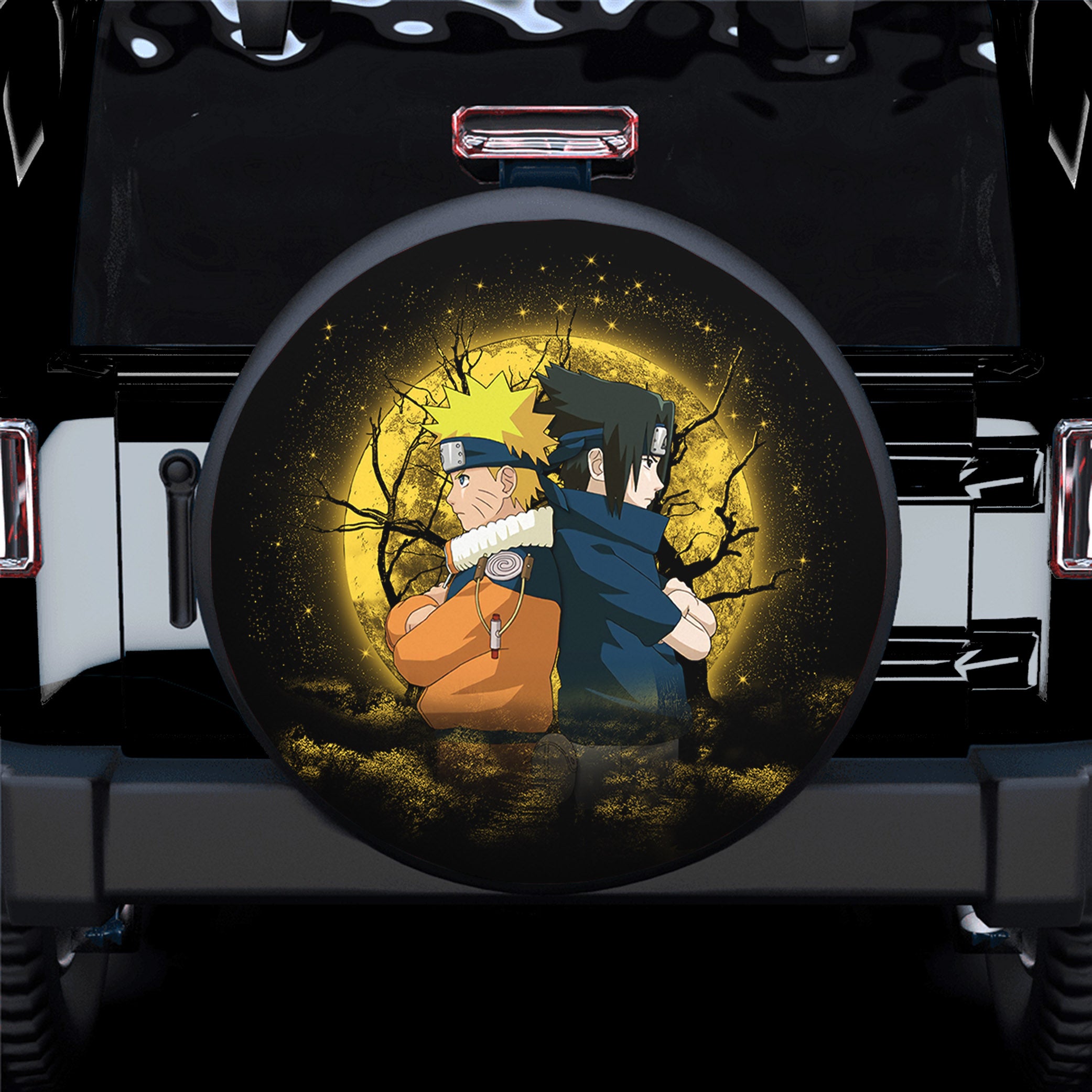 Naruto Sasuke Moonlight Spare Tire Cover Gift For Campers Nearkii