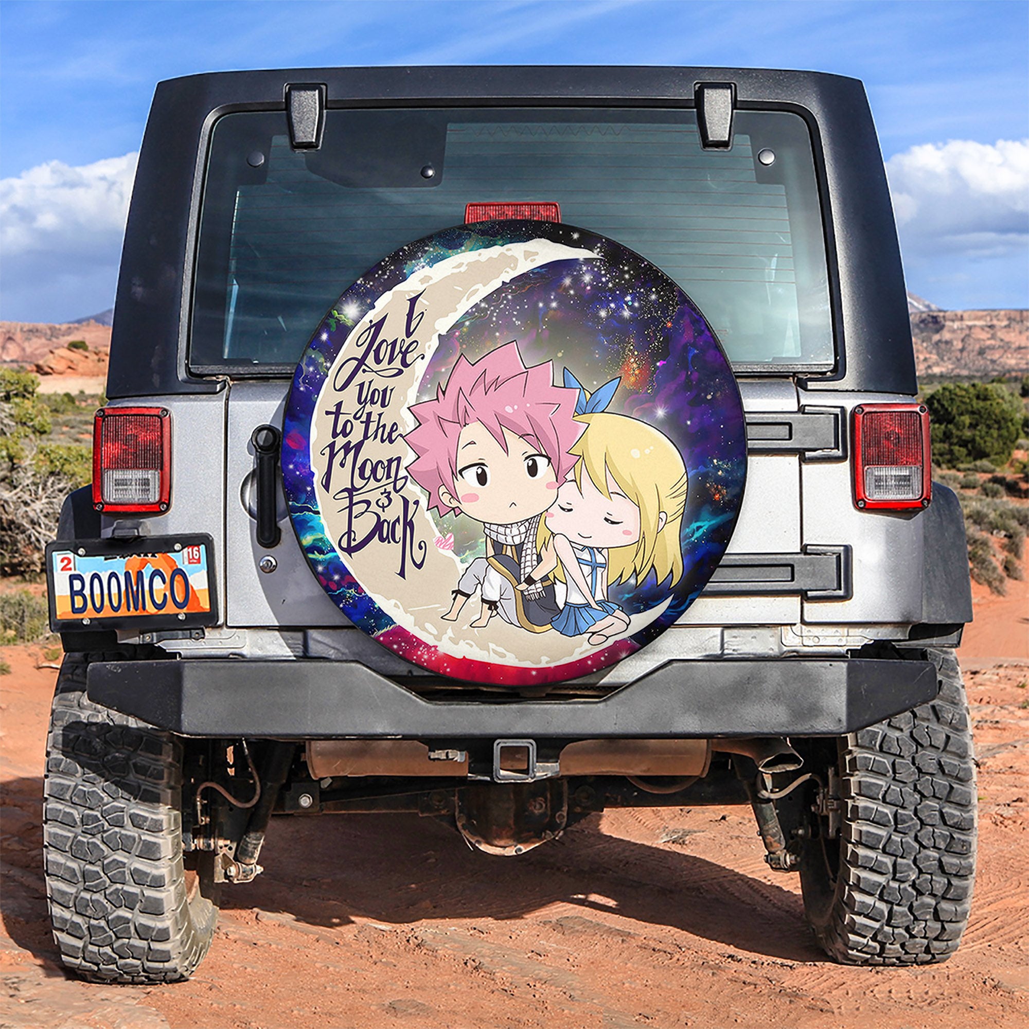 Natsu Fairy Tail Anime Love You To The Moon Galaxy Spare Tire Covers Gift For Campers Nearkii