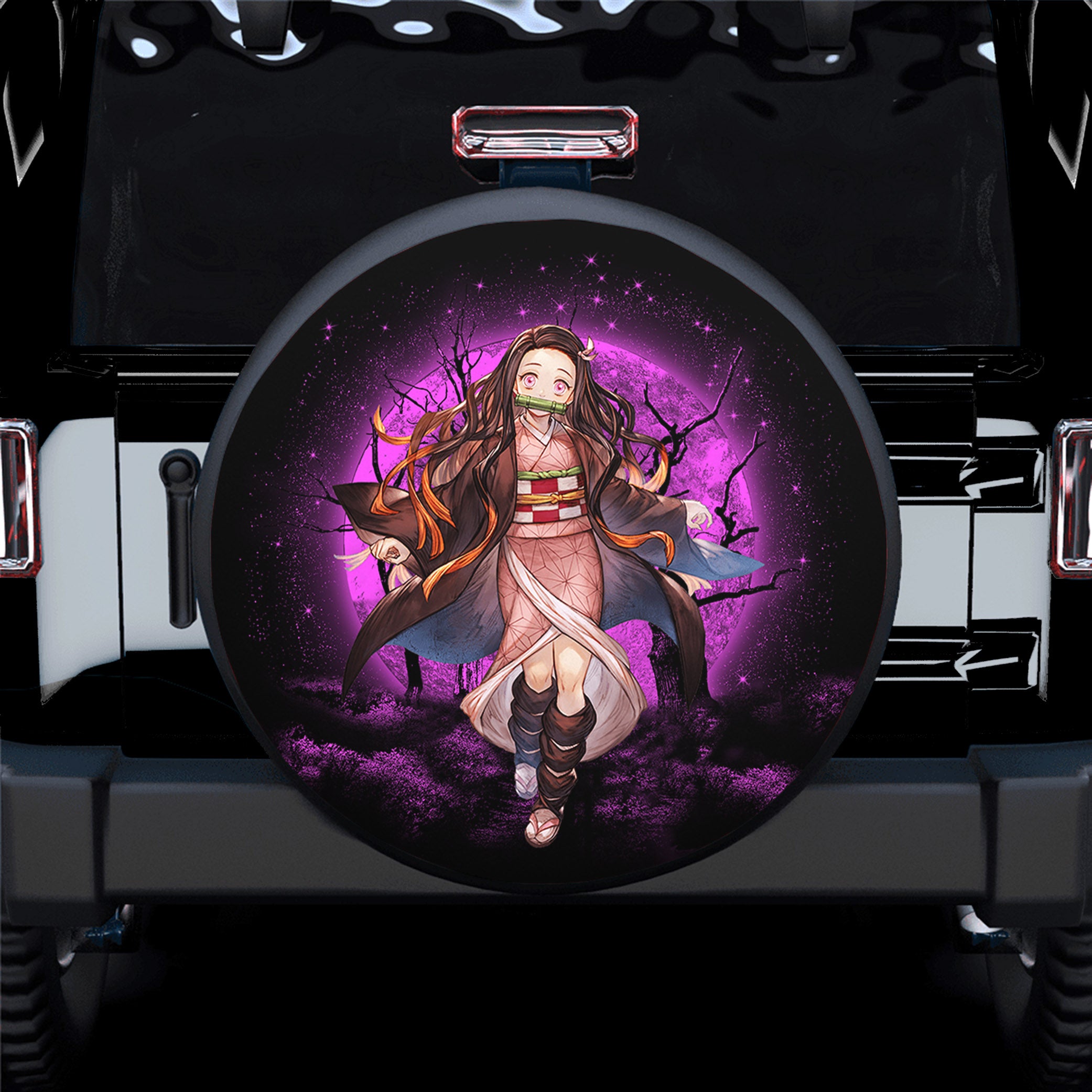 Nezuko Demon Slayer Moonlight Spare Tire Cover Gift For Campers Nearkii