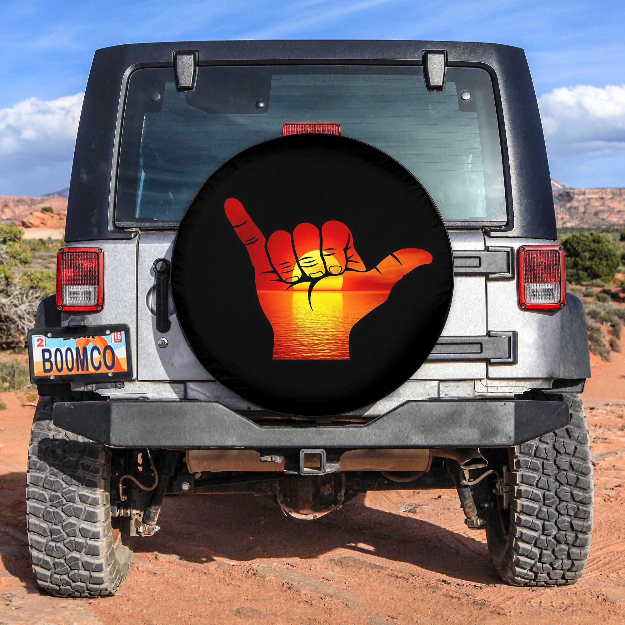 Shaka Beach Sunset Spare Tire Covers Gift For Campers Nearkii