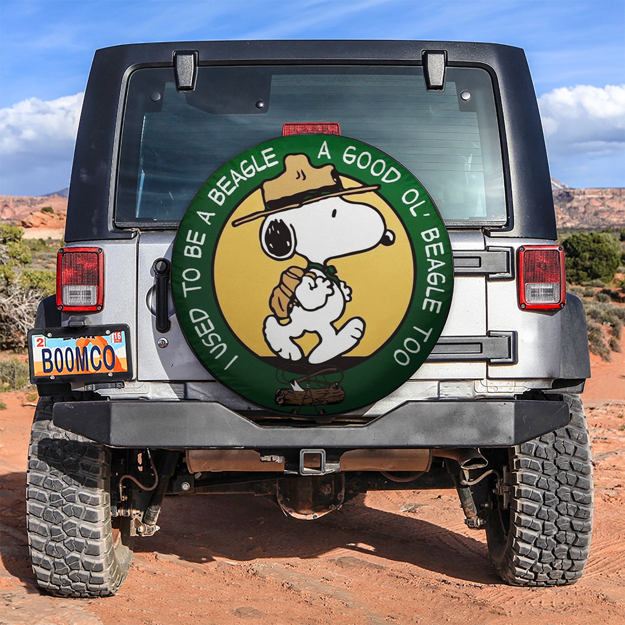 Snoopy I Used To Be A Beagle Car Spare Tire Covers Gift For Campers Nearkii