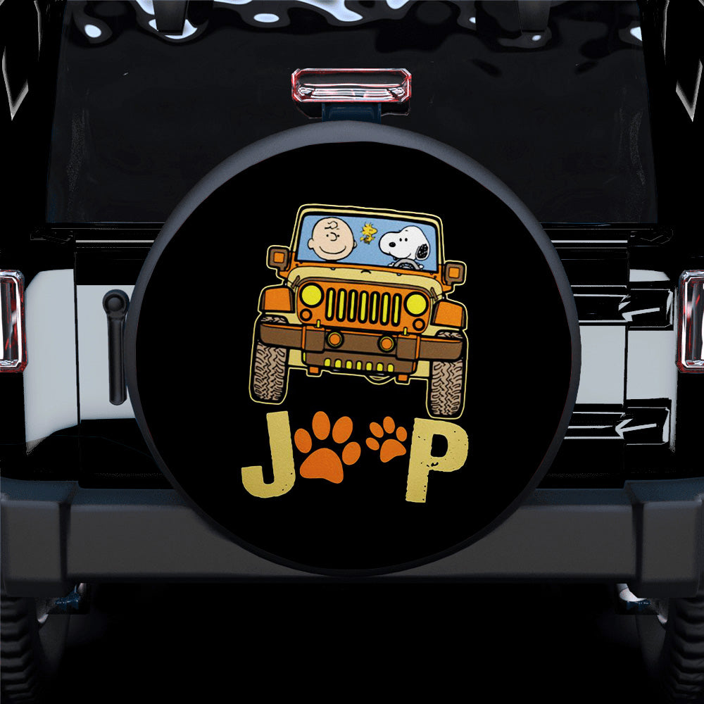 Snoopy Jeep Driving Car Spare Tire Covers Gift For Campers Nearkii