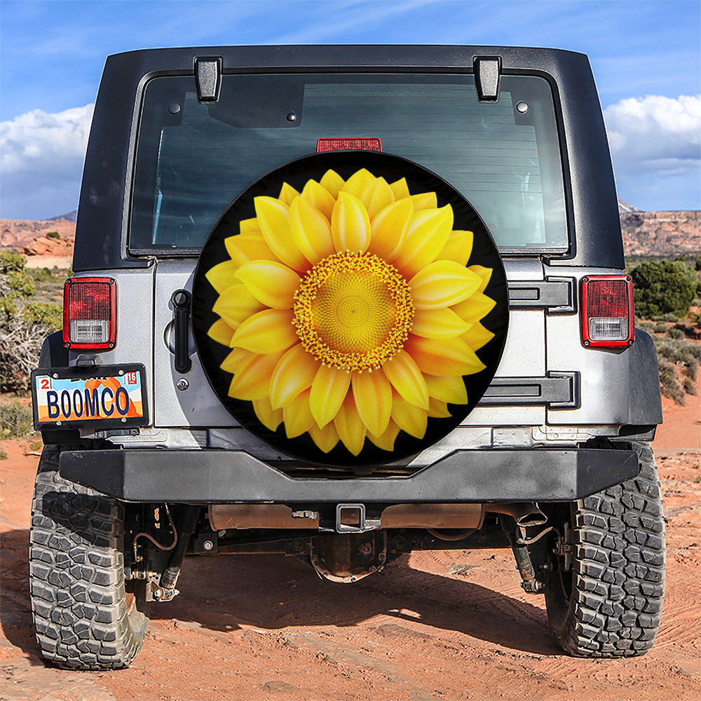 3D Sunflower Jeep Car Spare Tire Covers Gift For Campers Nearkii