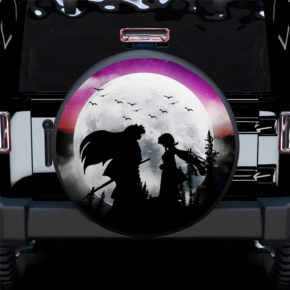 Inuyasha Couple Moon Night Galaxy Car Spare Tire Covers Gift For Campers Nearkii