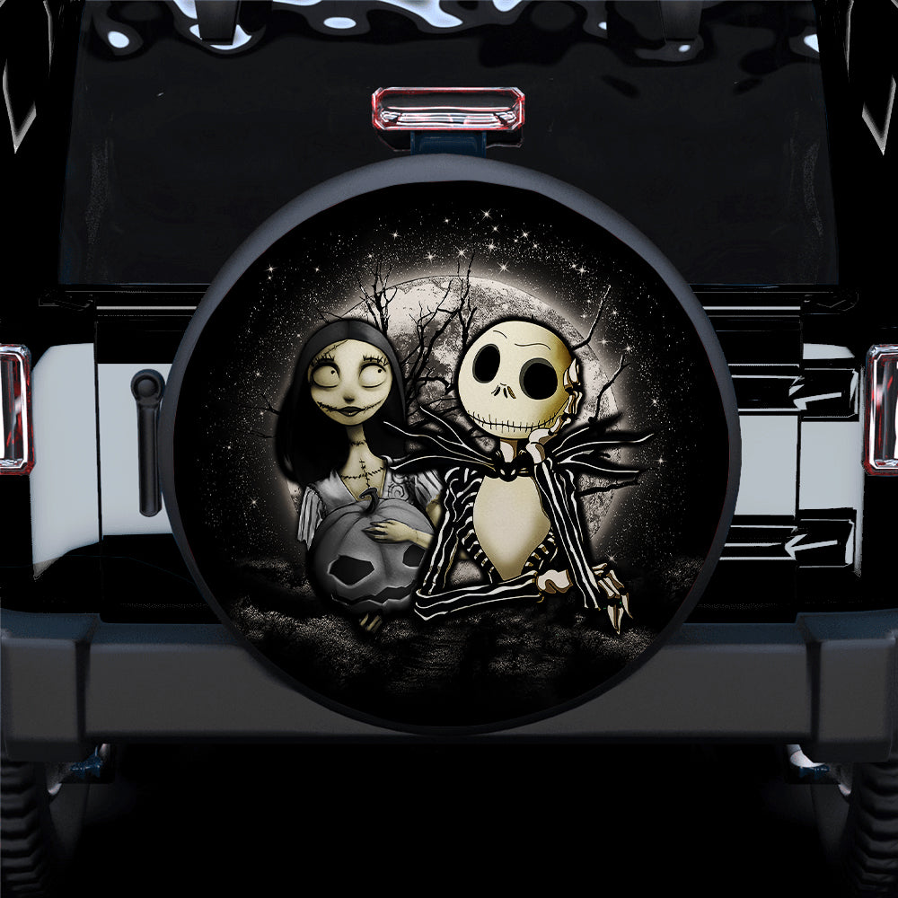 Jack And Sally Moonlight Nightmare Before Christmas Car Spare Tire Covers Gift For Campers Nearkii