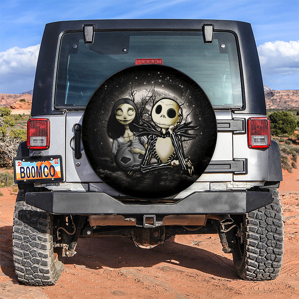 Jack And Sally Moonlight Nightmare Before Christmas Car Spare Tire Covers Gift For Campers Nearkii