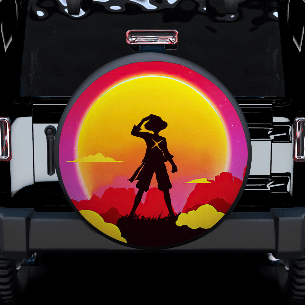 One Piece Sunset Car Spare Tire Covers Gift For Campers Nearkii