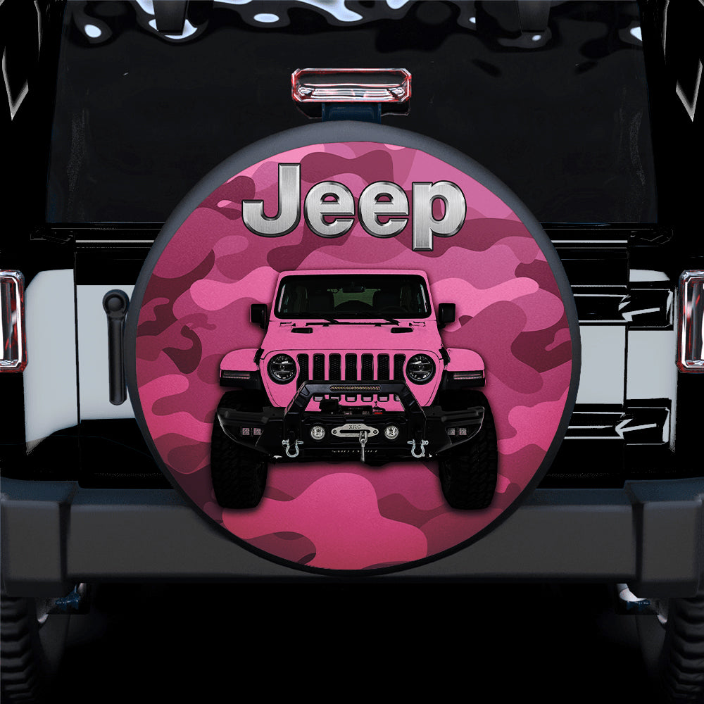 Pink Jeep Camouflage Car Spare Tire Covers Gift For Campers Nearkii