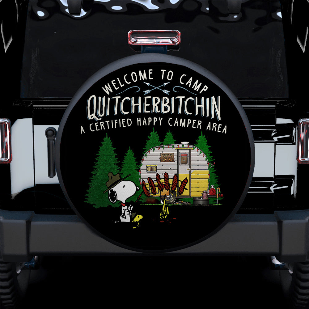 Snoopy Quitcherbitchin Camping Car Spare Tire Covers Gift For Campers Nearkii