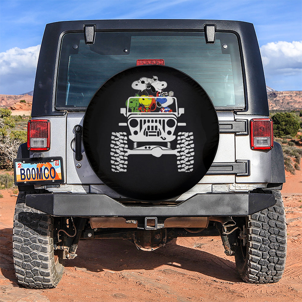Snoopy Jeep Car Spare Tire Covers Gift For Campers Nearkii