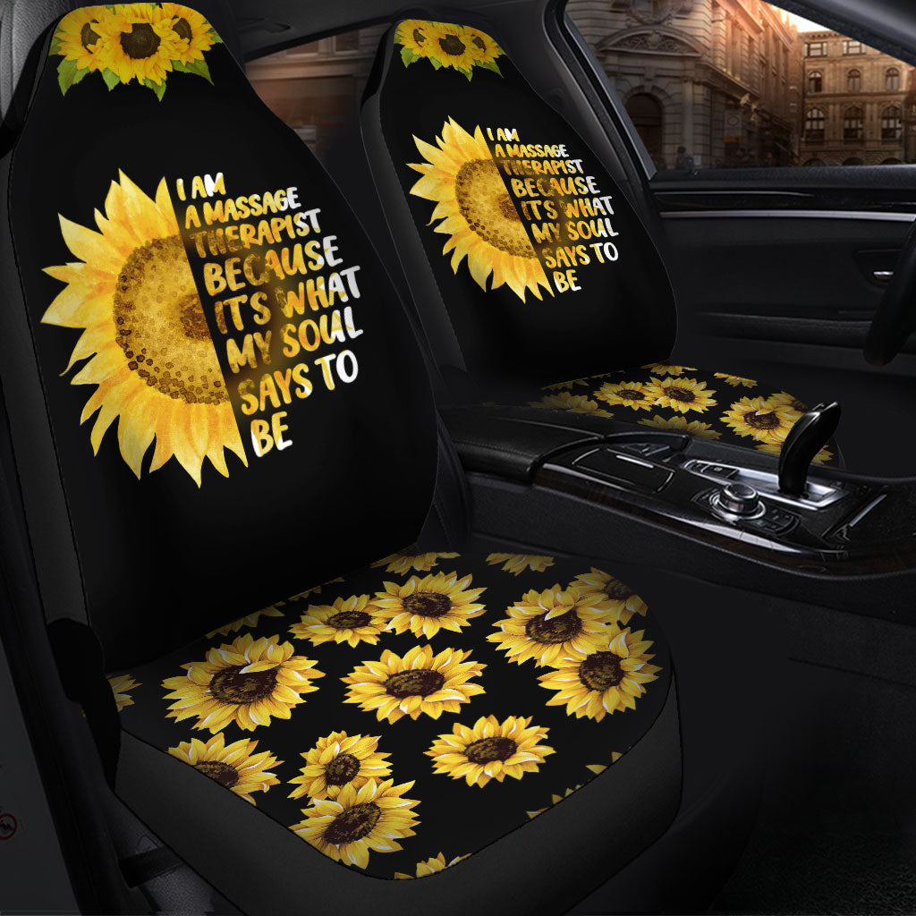 sunflower car seat covers front and back