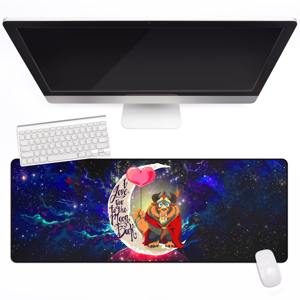 Beauty And The Beast Love You To The Moon Galaxy Mouse Mat Nearkii