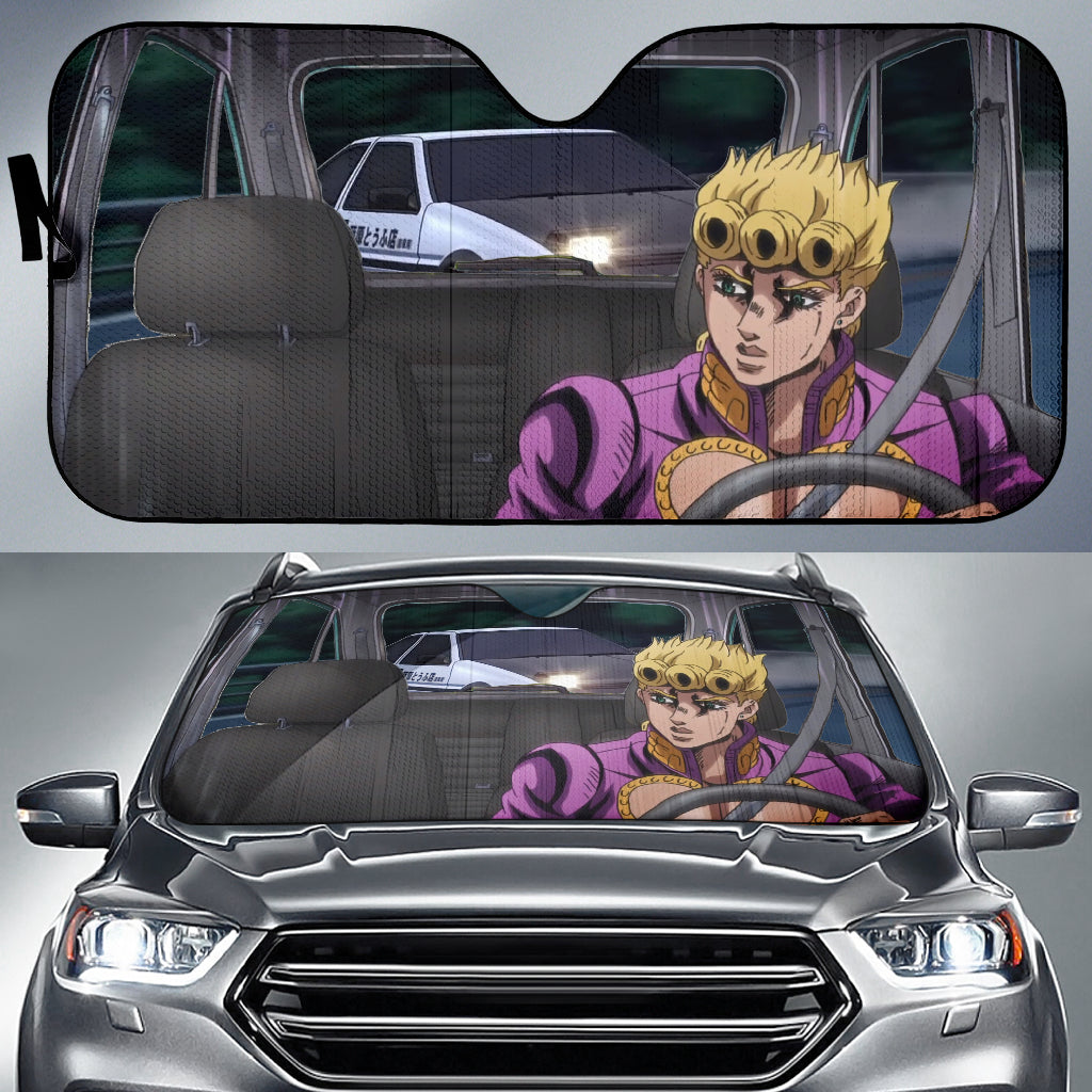 JoJo’s Bizarre Adventure Giorno Car Auto Sunshades Nearkii