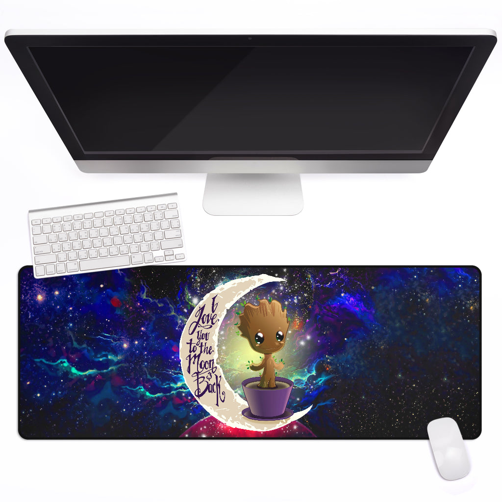 Baby Groot Love You To The Moon Galaxy Mouse Mat Nearkii