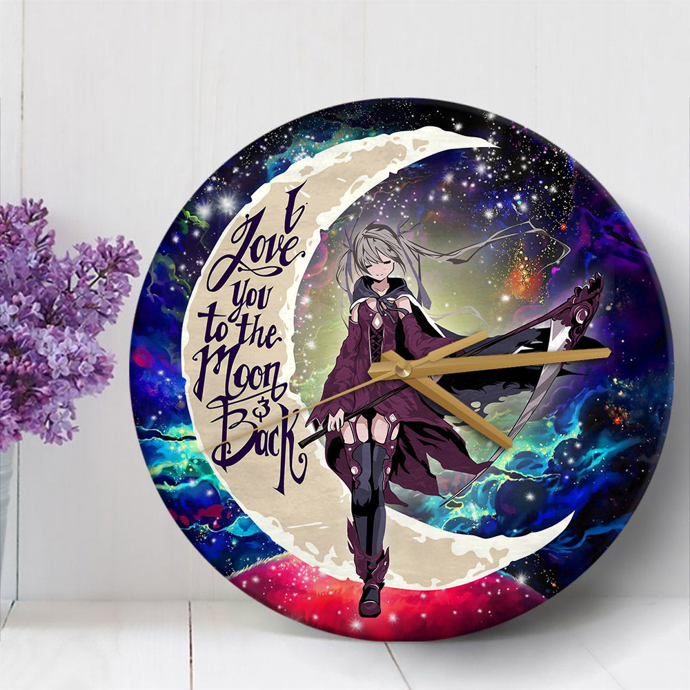 Anime Girl Soul Eate Love You To The Moon Galaxy 1 Wood Wall Clock Nearkii