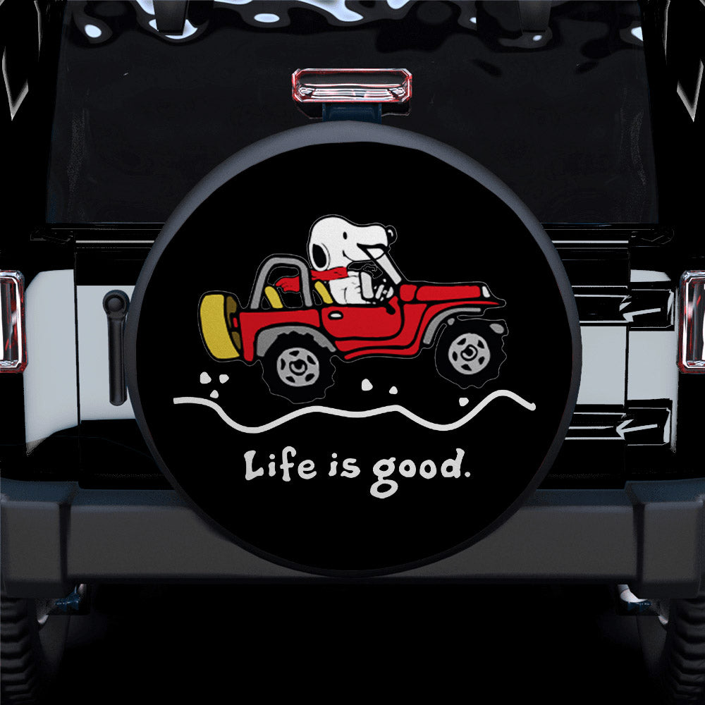 Life Is Good Snoopy Ride Jeep Car Spare Tire Covers Gift For Campers Nearkii