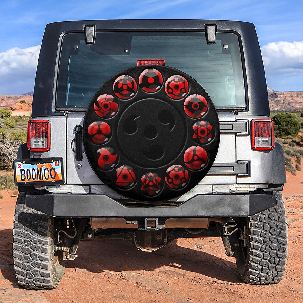 Sharingan Uchiha Anime Naruto Jeep Car Spare Tire Covers Gift For Campers Nearkii