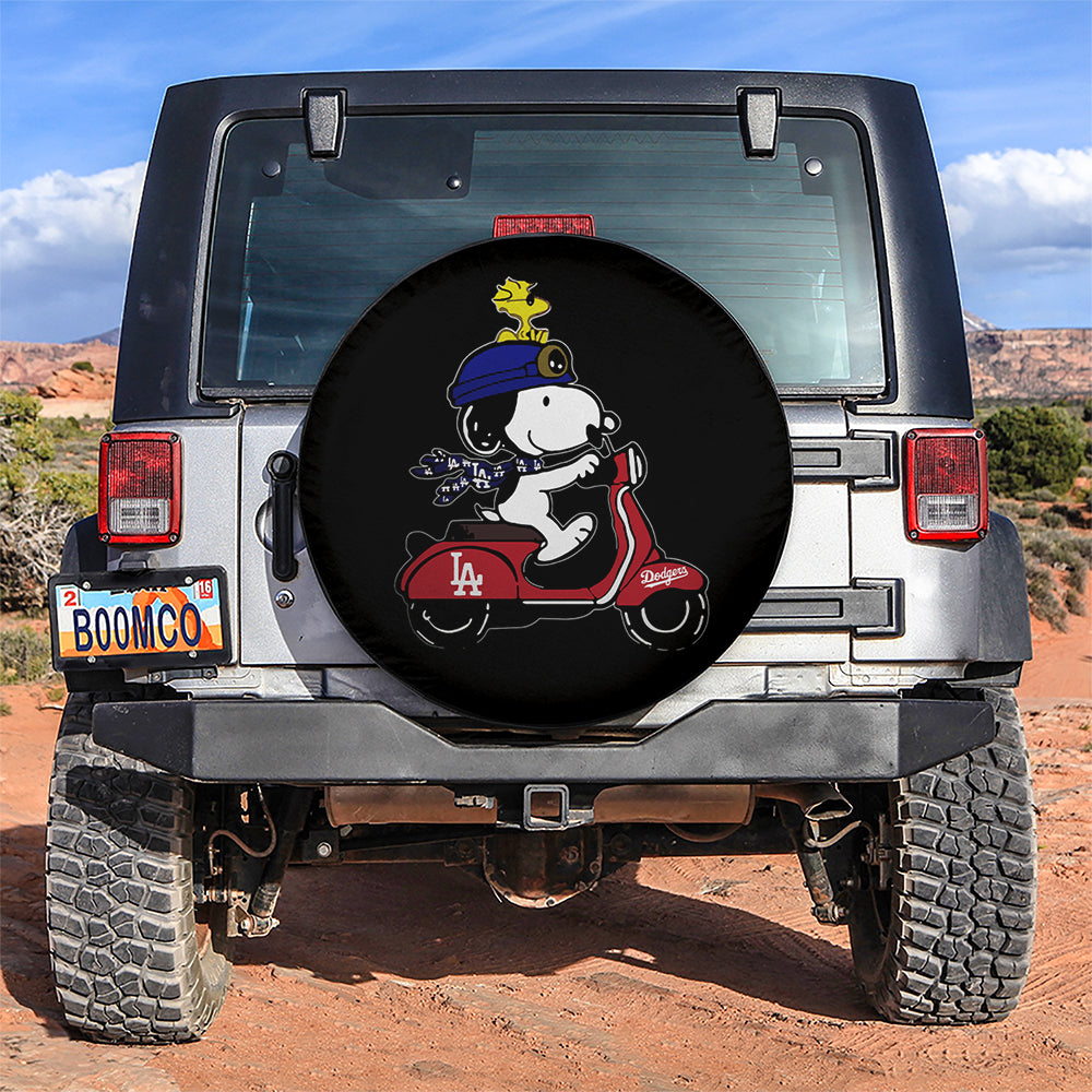 Snoopy Driving Moto Funny Car Spare Tire Covers Gift For Campers Nearkii