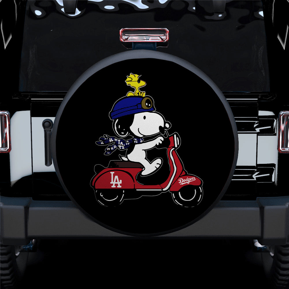 Snoopy Driving Moto Funny Car Spare Tire Covers Gift For Campers Nearkii