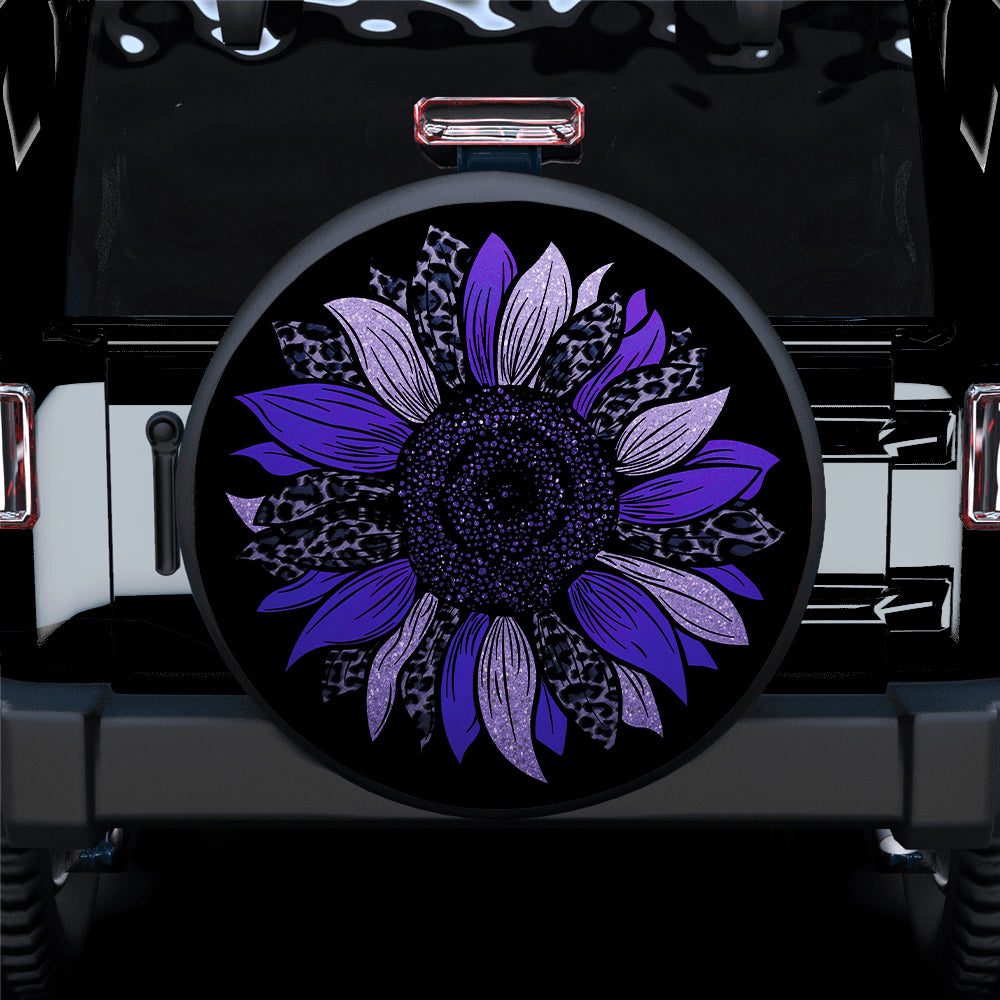 Purple Cheetah Sunflower Jeep Car Spare Tire Covers Gift For Campers Nearkii