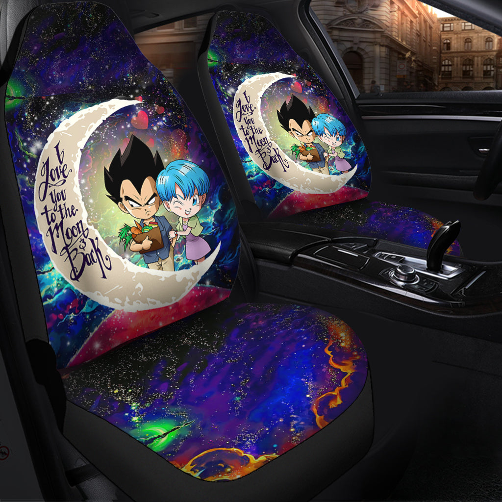 Vegeta And Bulma Dragon Ball Love You To The Moon Galaxy Premium Custom Car Seat Covers Decor Protectors Nearkii