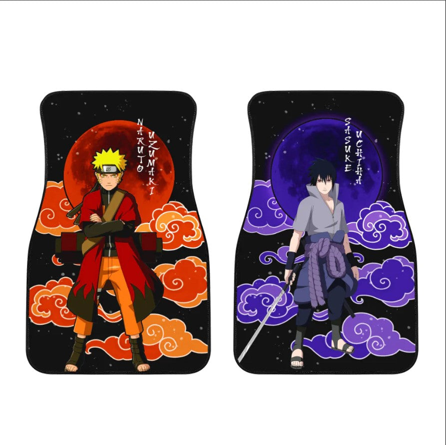 Naruto Anime Naruto and Sasuke Car Floor Mats Car Accessories Nearkii