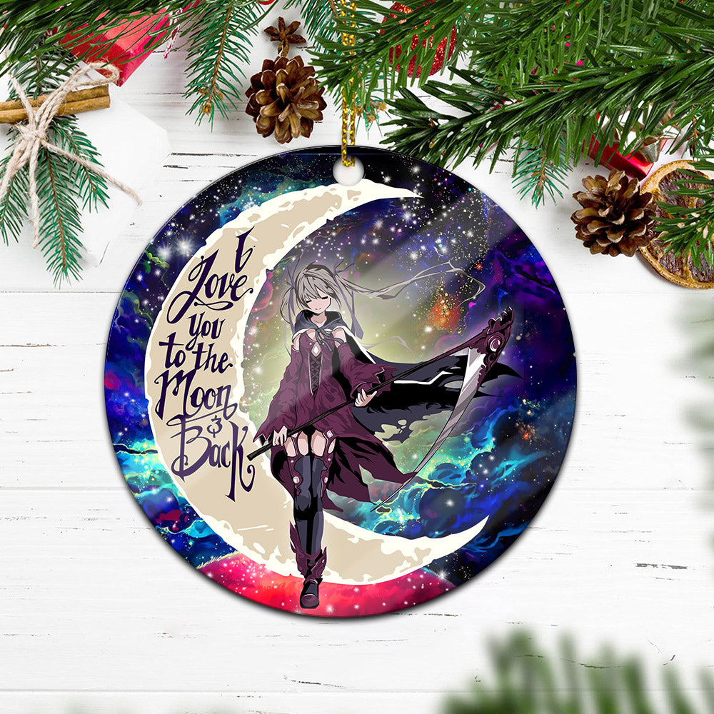 Anime Girl Soul Eate Love You To The Moon Galaxy Mica Circle Ornament Perfect Gift For Holiday Nearkii