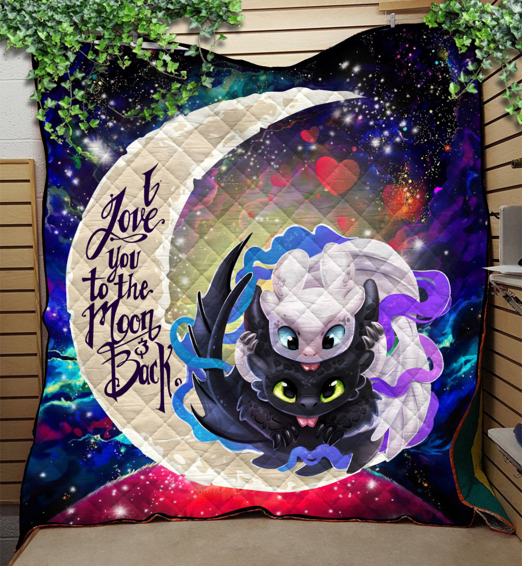 Toothless And Light Fury How To Train Your Dragon Love You To The Moon ...