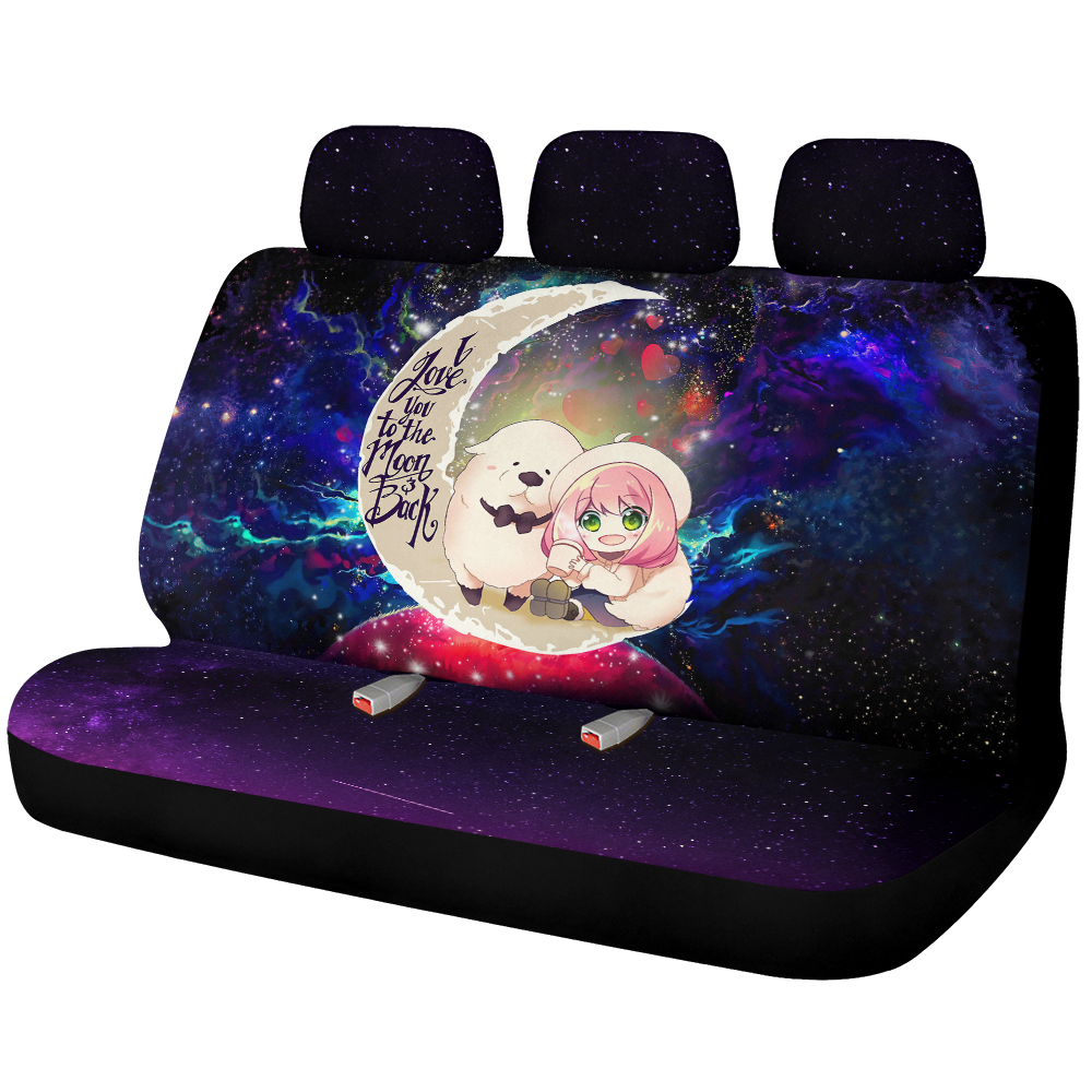 Anya Spy x Family Dog Love You To The Moon Galaxy Car Back Seat Covers Decor Protectors Nearkii