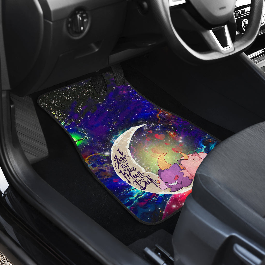 Gengar And Clefable Cute Pokemon Love You To The Moon Galaxy Car Floor Mats Car Accessories Nearkii
