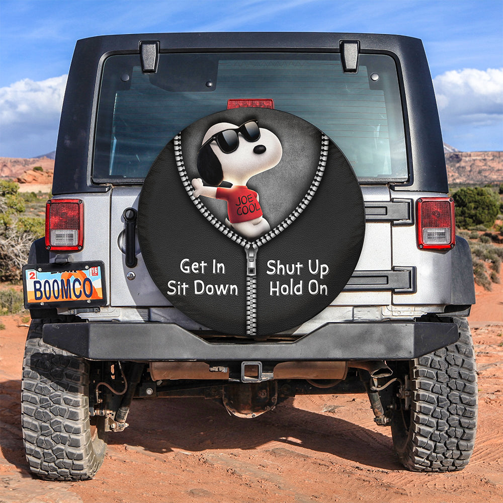 Snoopy Zipper Get In Shit Down Shut Up Hold On Jeep Car Spare Tire Covers Gift For Campers Nearkii