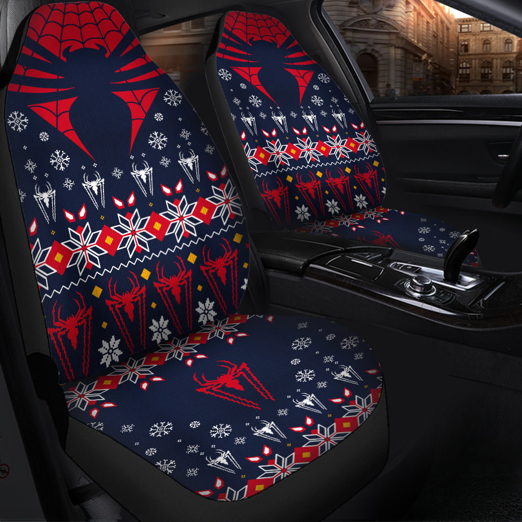 Spider Man Christmas Style Premium Custom Car Seat Covers Decor Protectors Nearkii