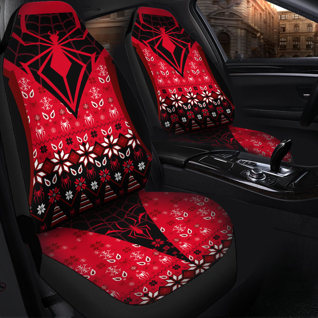 Spider Man Luxury Christmas Premium Custom Car Seat Covers Decor